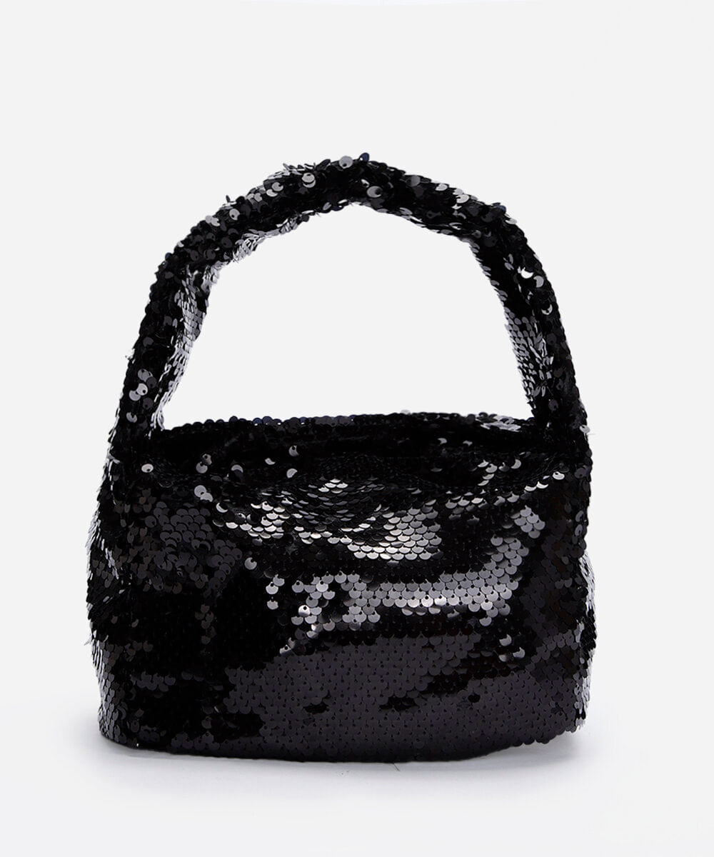 bolsa de paetê mindset preta