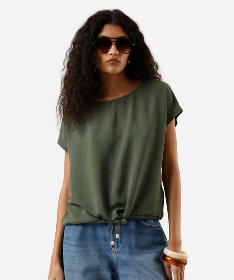 blusa feminina amarração verde