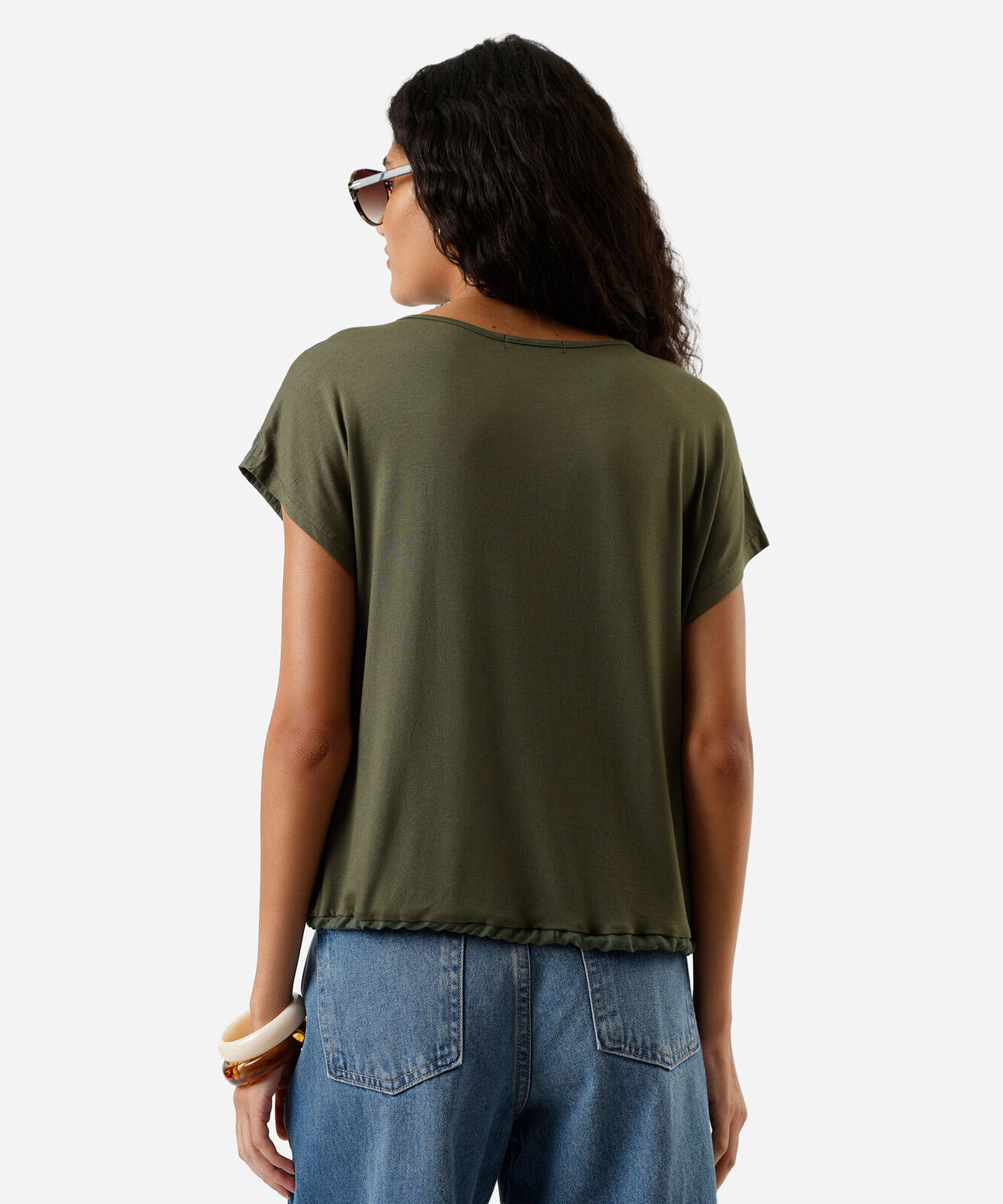 blusa feminina amarração verde