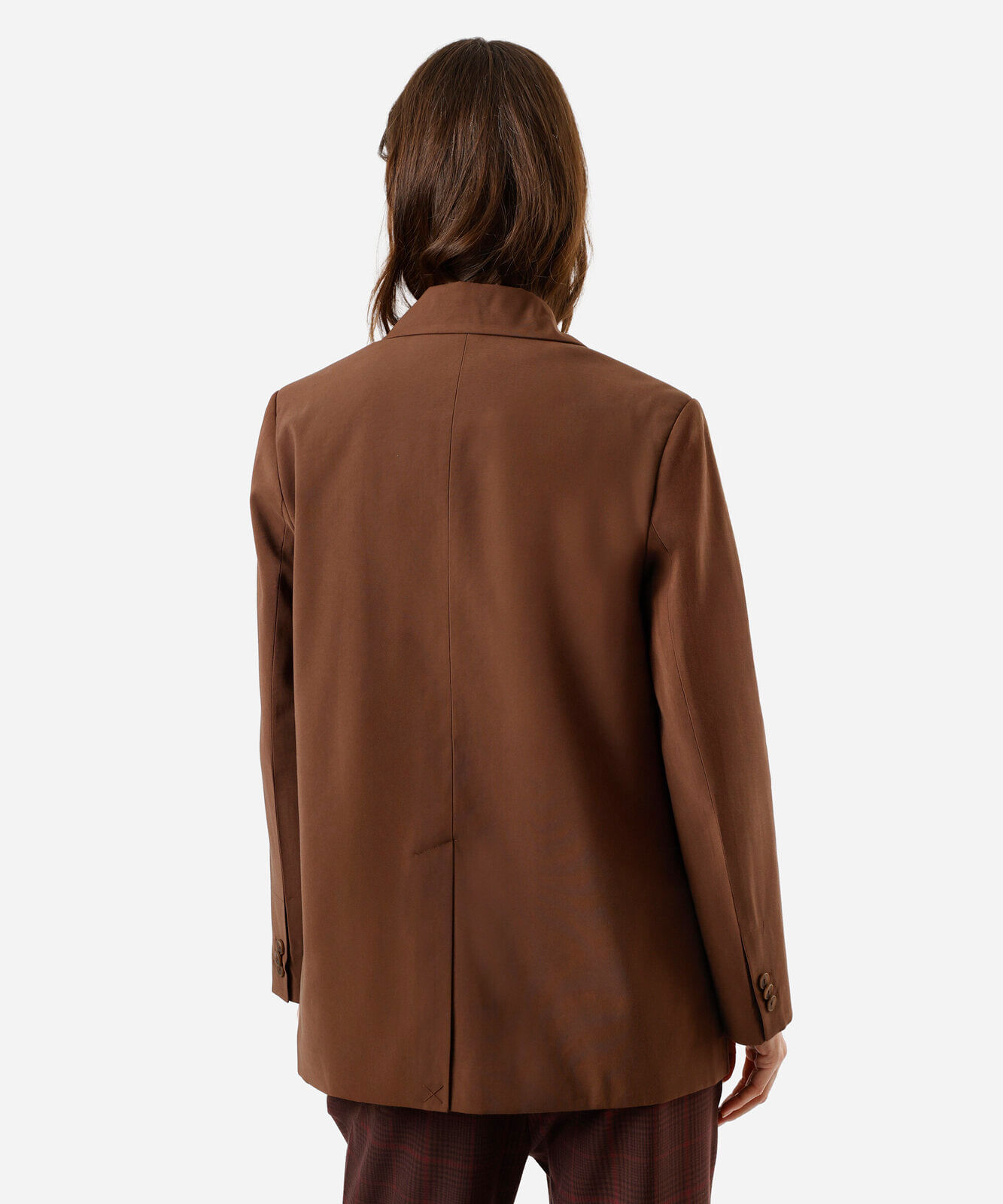 blazer de alfaiataria feminino clássico marrom