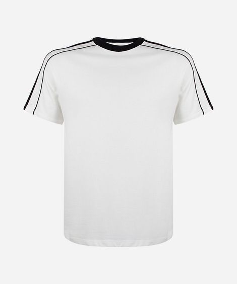 camiseta comfort juvenil manga curta bicolor off white