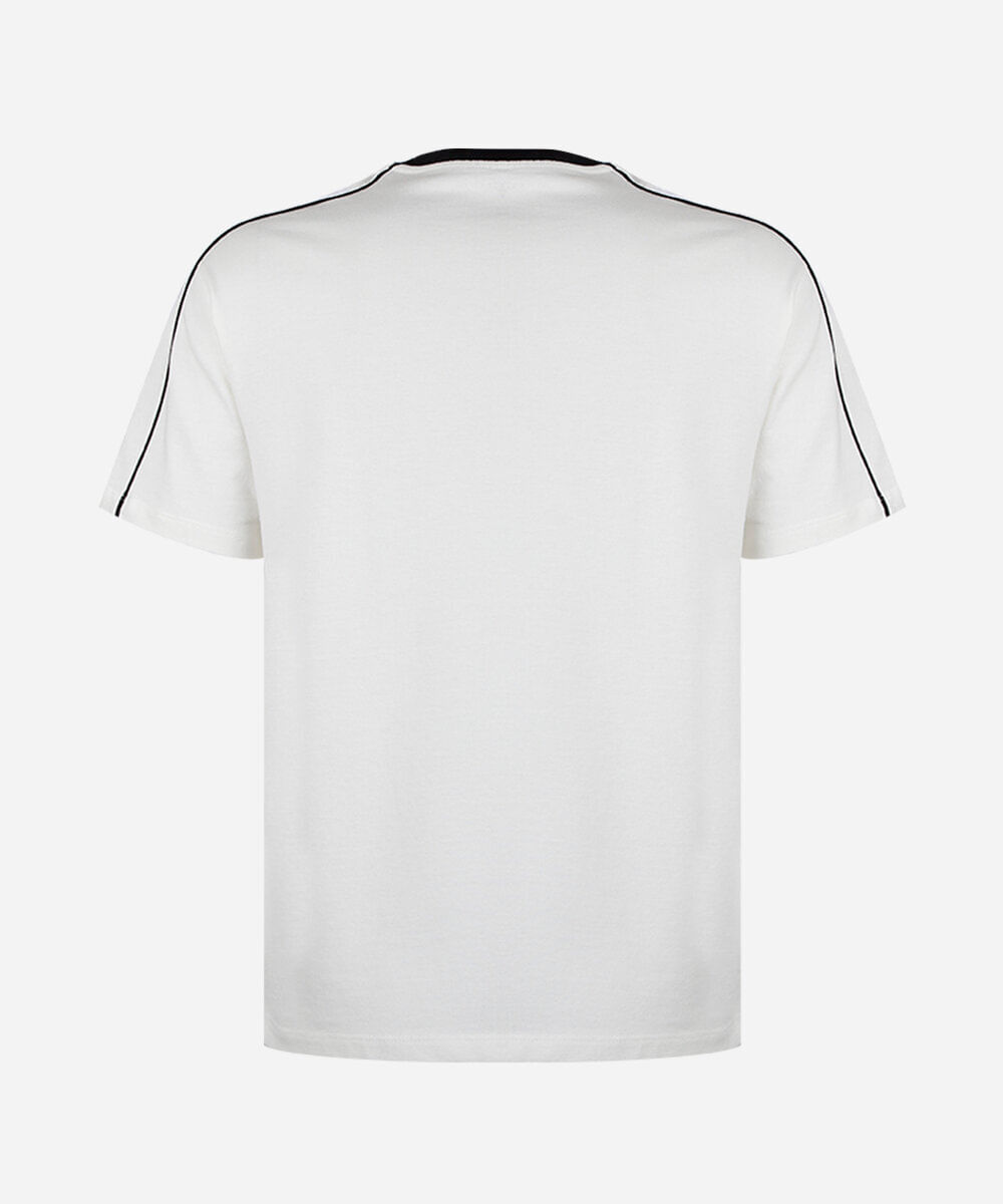 camiseta comfort juvenil manga curta bicolor off white