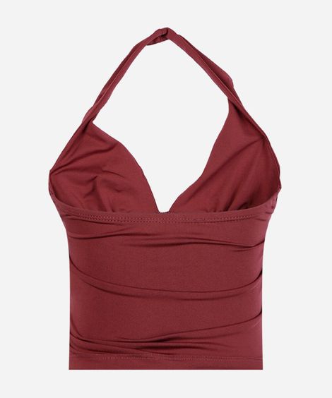top halterneck juvenil vinho