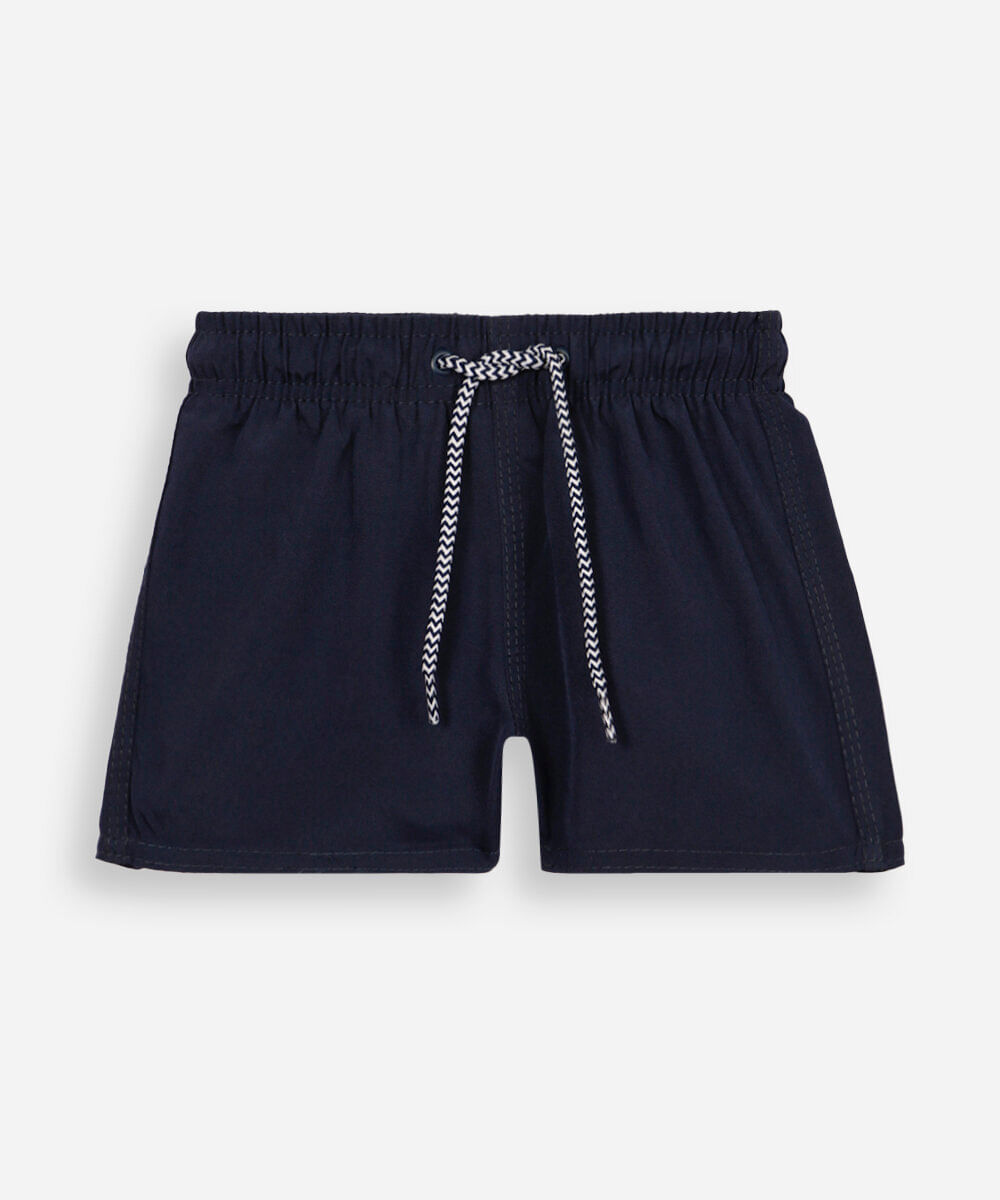boardshort infantil com bolso azul