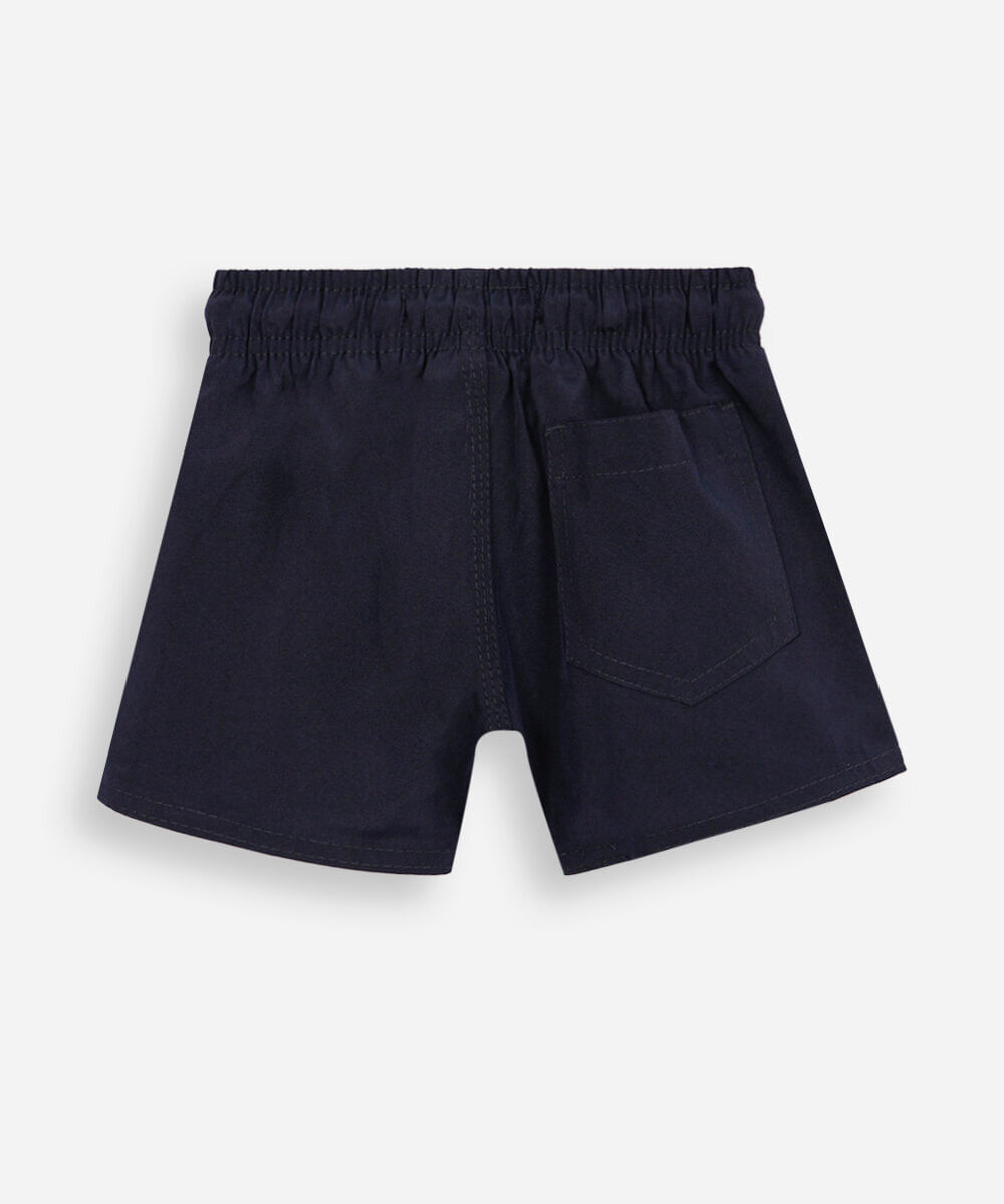boardshort infantil com bolso azul