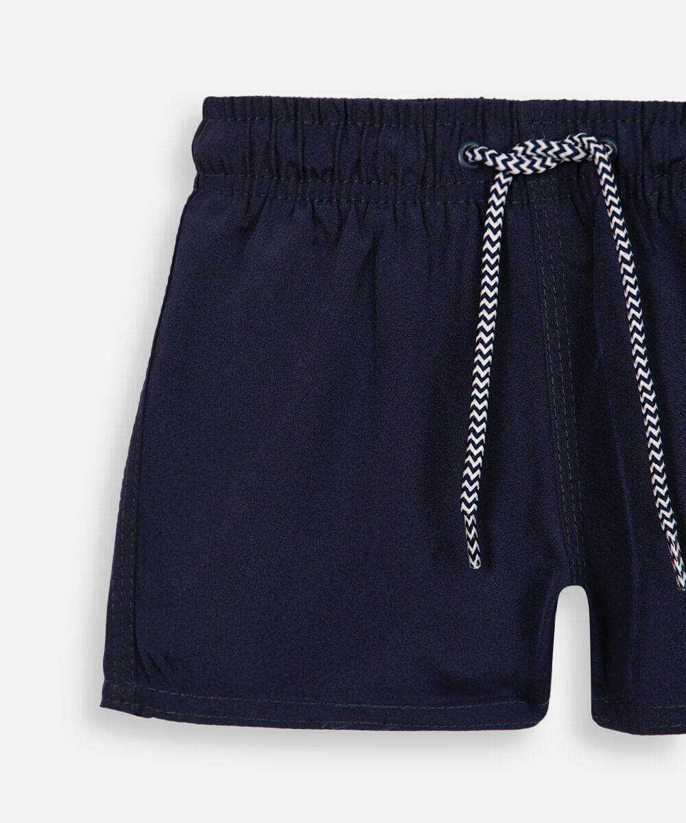 boardshort infantil com bolso azul