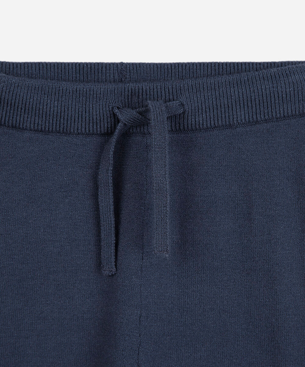 calça jogger infantil de tricot azul