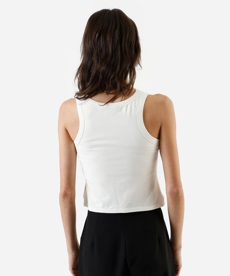 regata feminina cropped com bojo off white