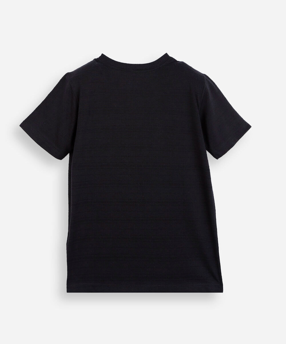 camiseta infantil com algodão athos minecraft preta