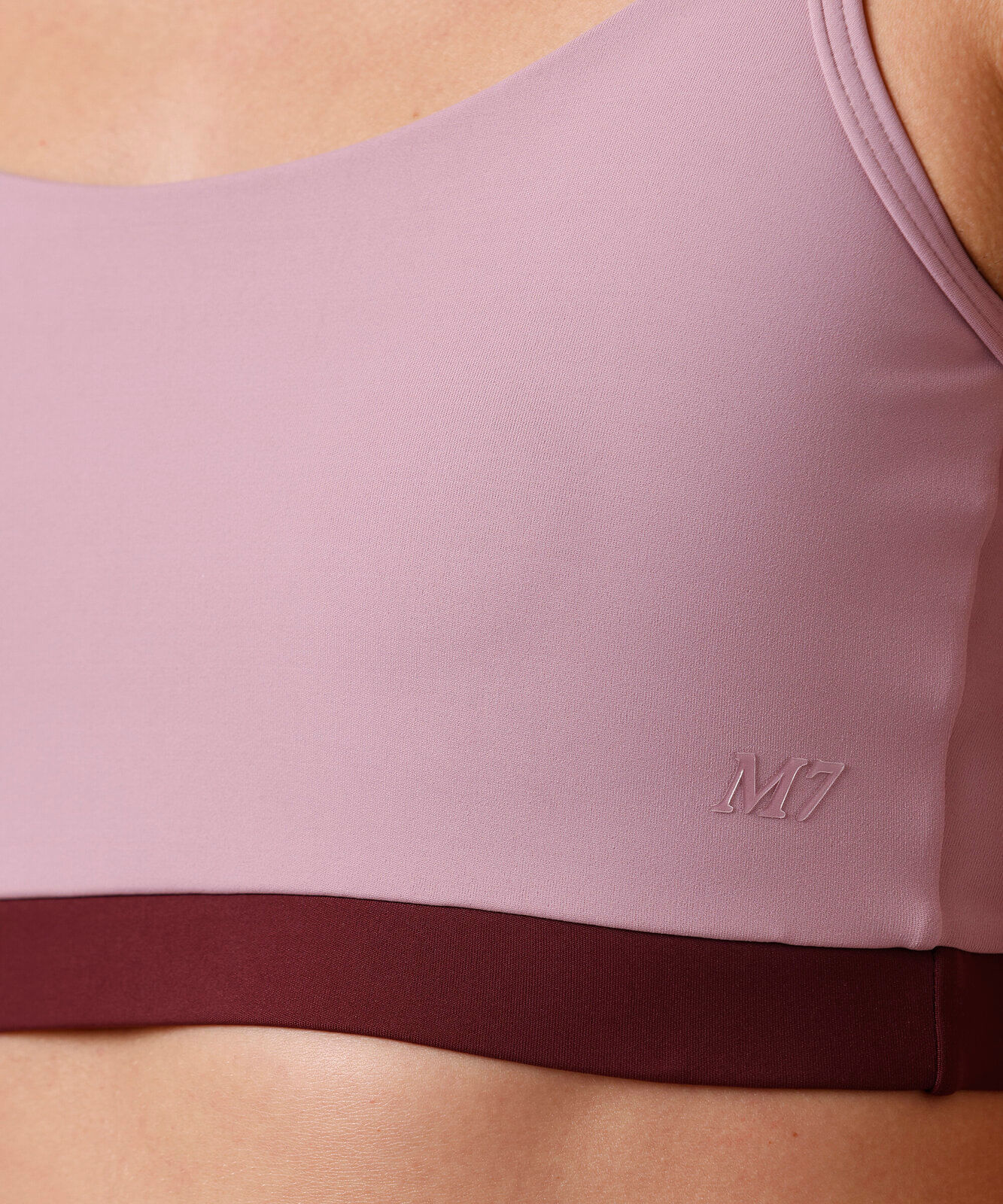 top esportivo feminino com recorte mindset sport rosa
