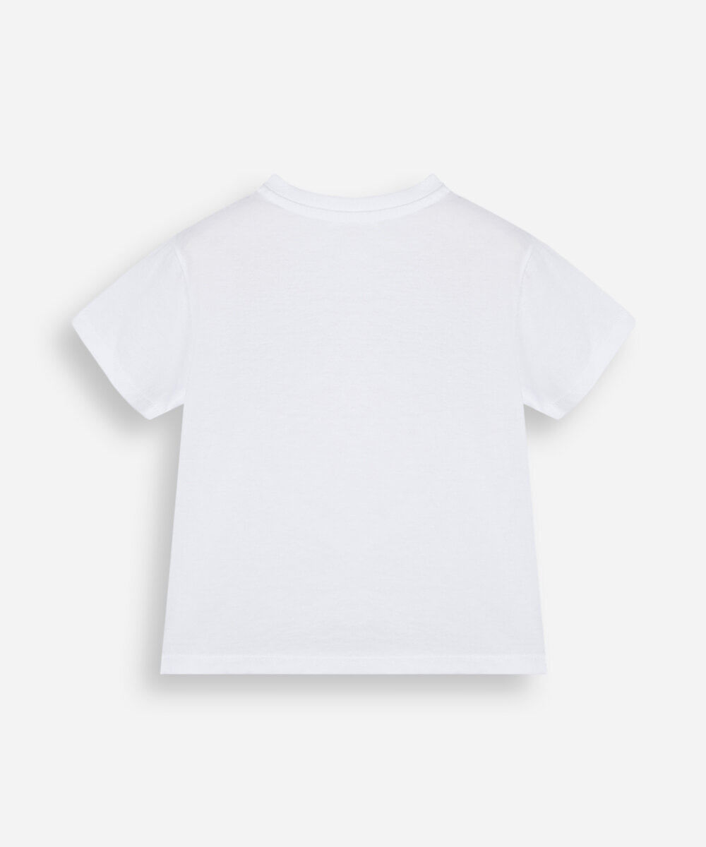 blusa infantil de algodão estampada com glitter off white