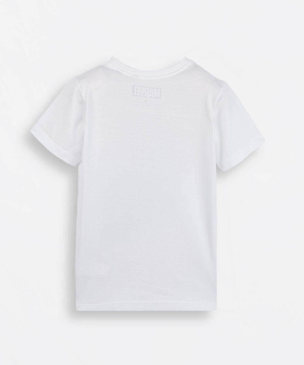 camiseta infantil de algodão homem aranha  off white