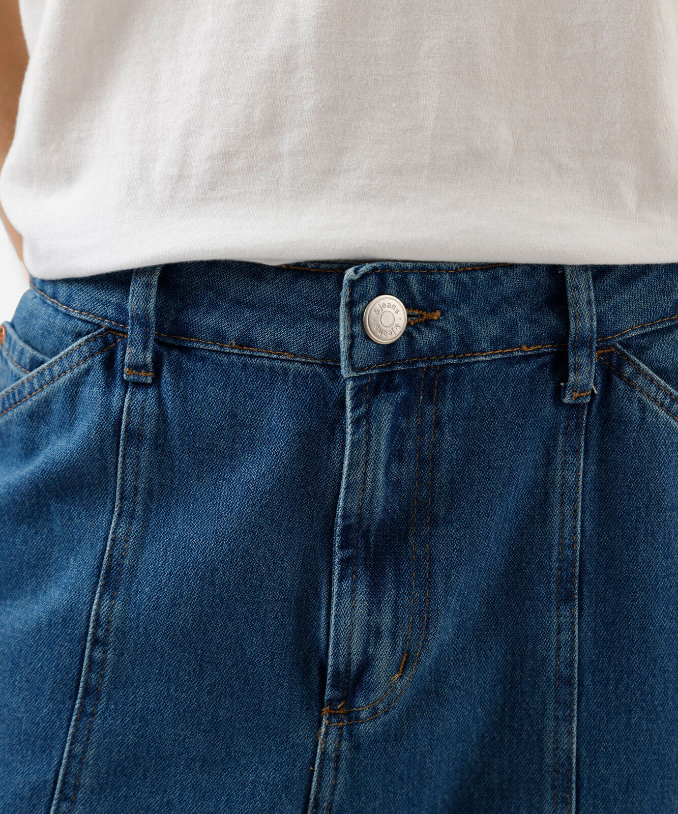 calça cargo oversized feminina jeans cintura baixa azul