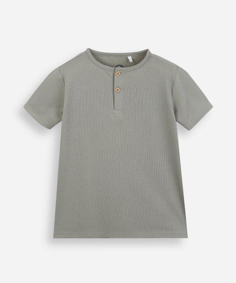 camiseta infantil com algodão gola portuguesa verde