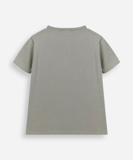 camiseta infantil com algodão gola portuguesa verde