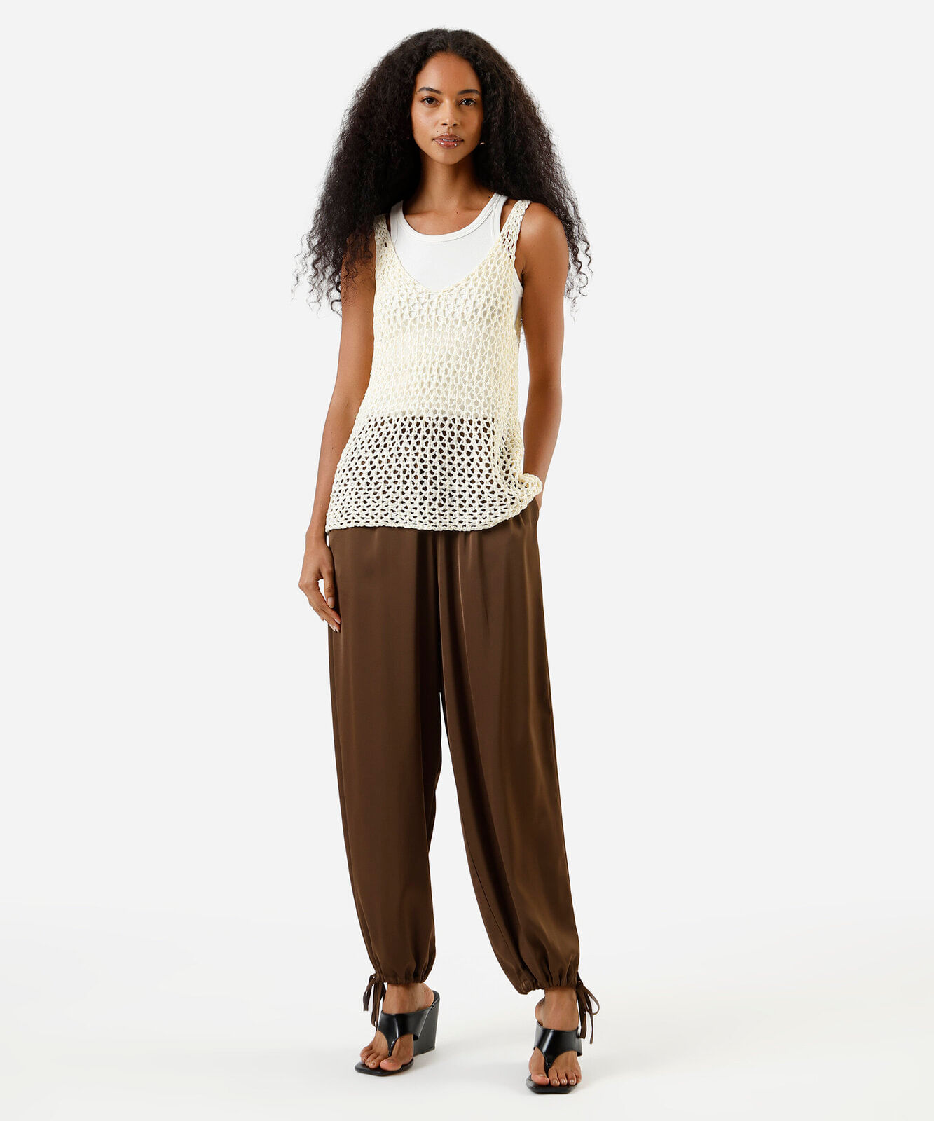 regata feminina de tricot off white