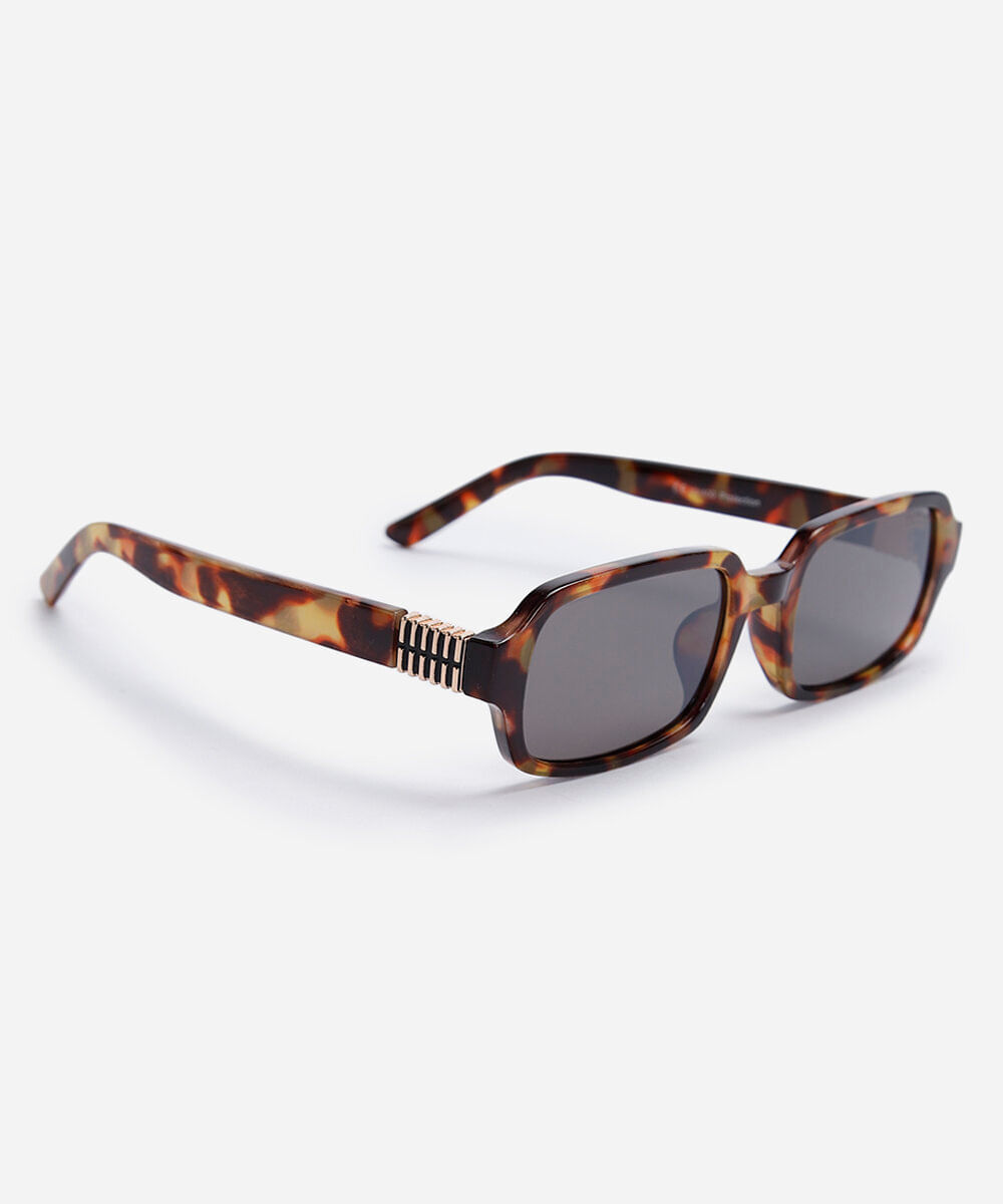 óculos de sol feminino quadrado de acetato tartaruga triton colorido