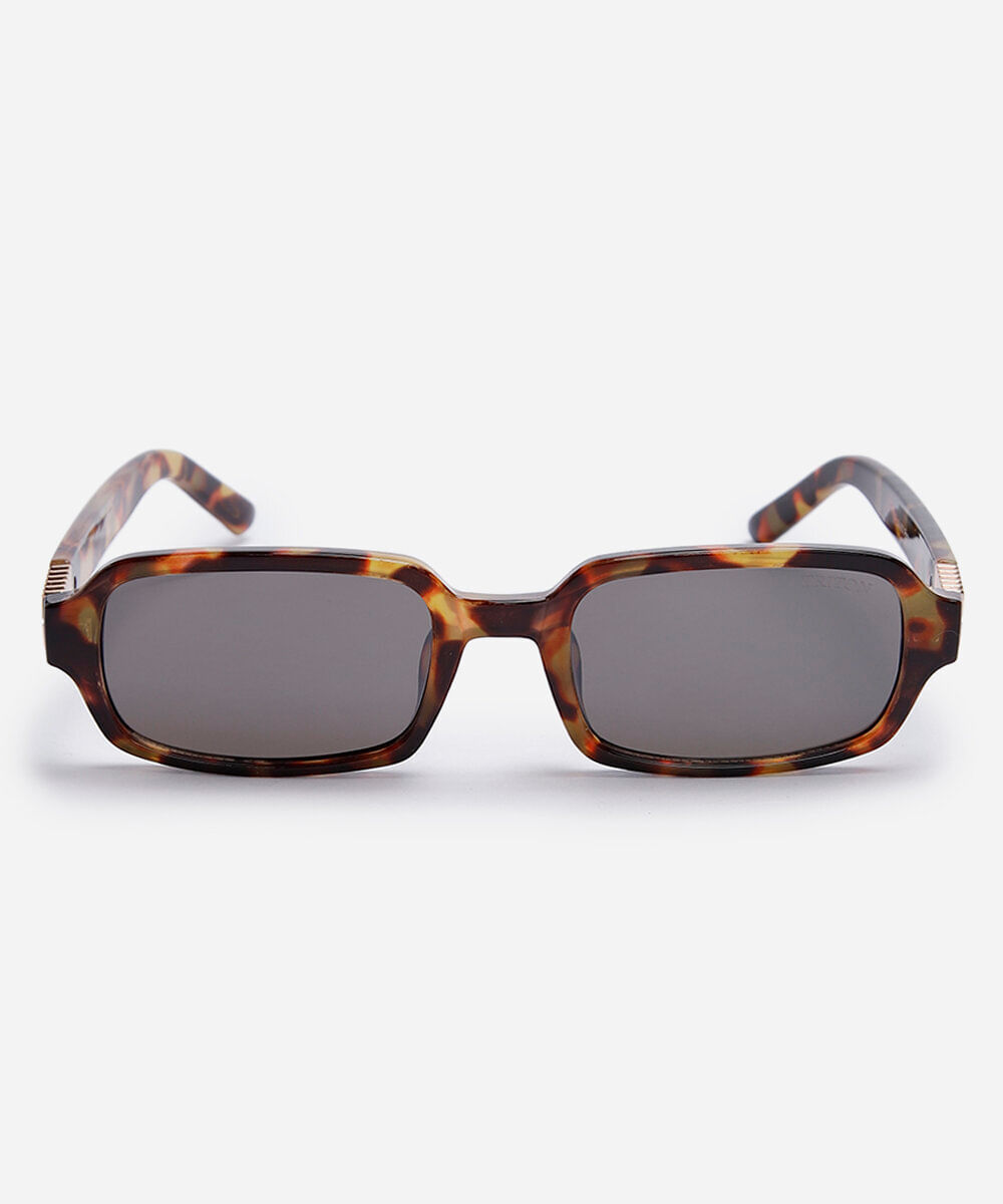 óculos de sol feminino quadrado de acetato tartaruga triton colorido