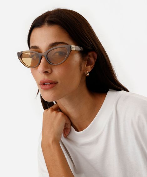 óculos de sol feminino gatinho de acetato triton verde