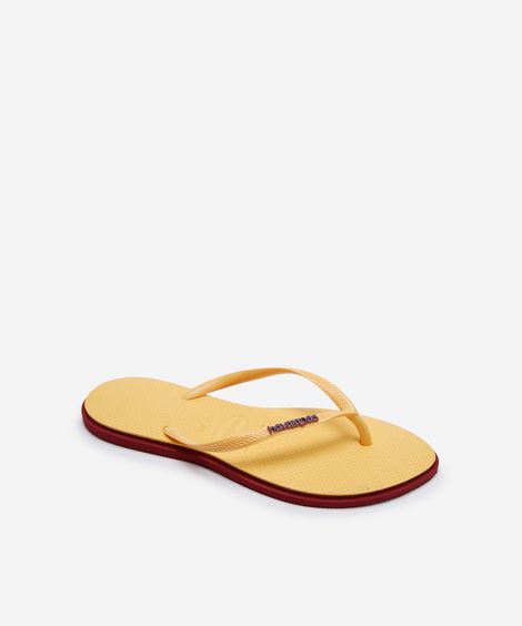 chinelo slim point havaianas amarelo