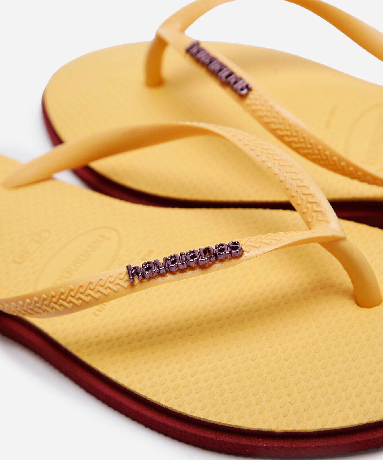 chinelo slim point havaianas amarelo