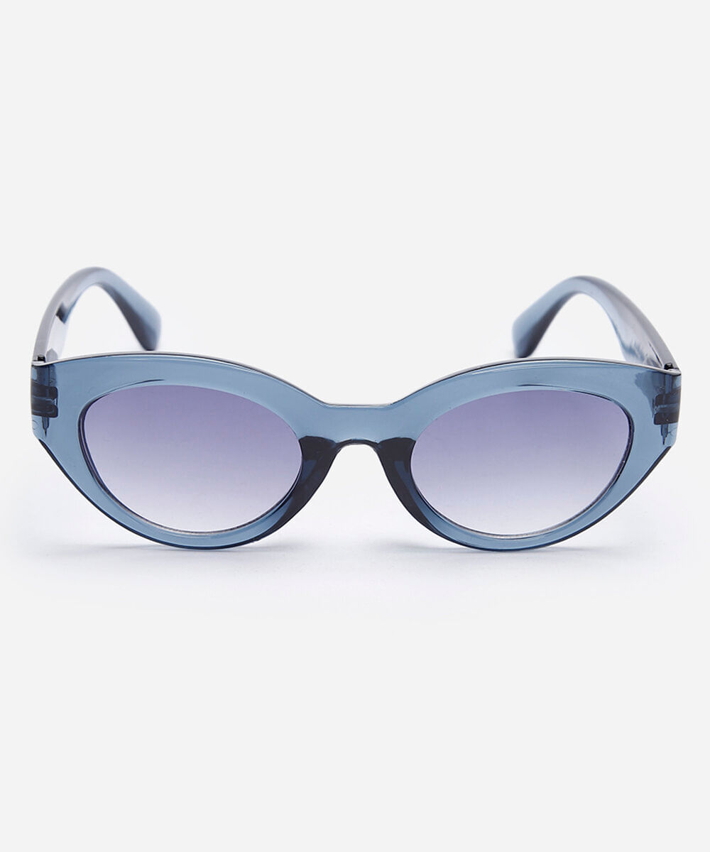 óculos de sol feminino gatinho de acetato triton azul