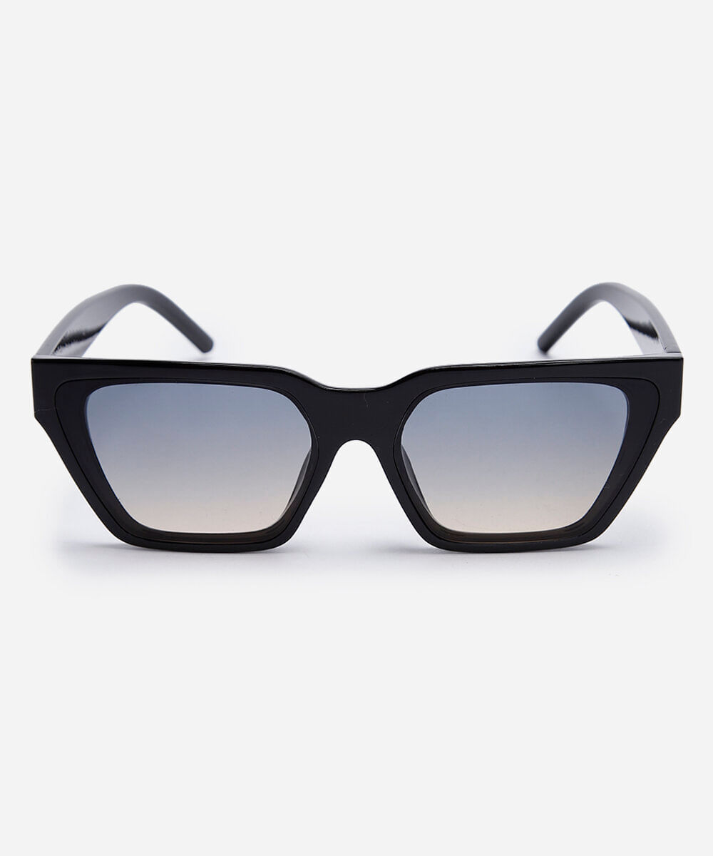 óculos de sol feminino gatinho de acetato triton preto