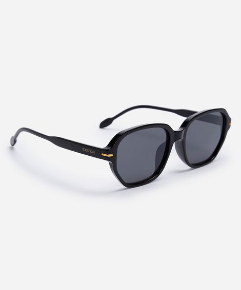 óculos de sol feminino quadrado de acetato triton preto