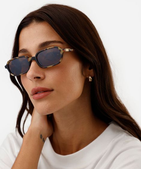 óculos de sol feminino quadrado de acetato tartaruga triton colorido