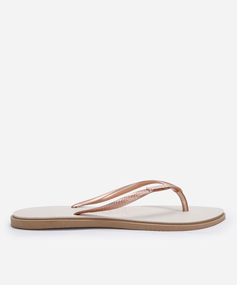chinelo slim point havaianas off white