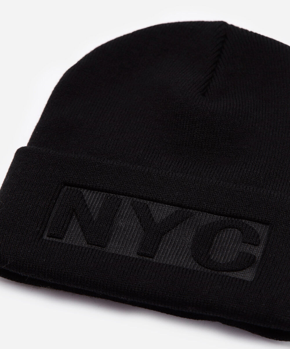 gorro masculino de tricot nyc preto