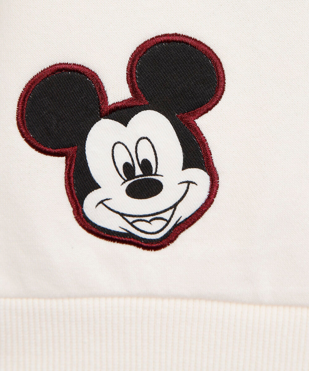 blusão infantil de moletom com recorte mickey colorido