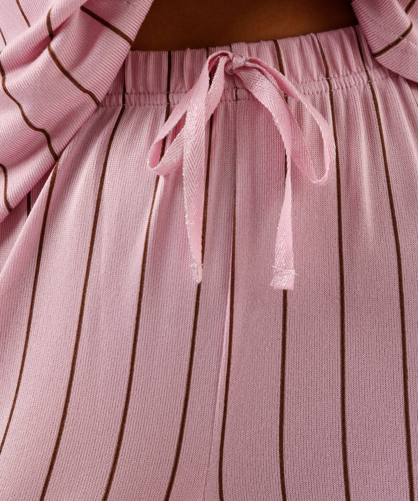 pijama longo feminino listrada rosa