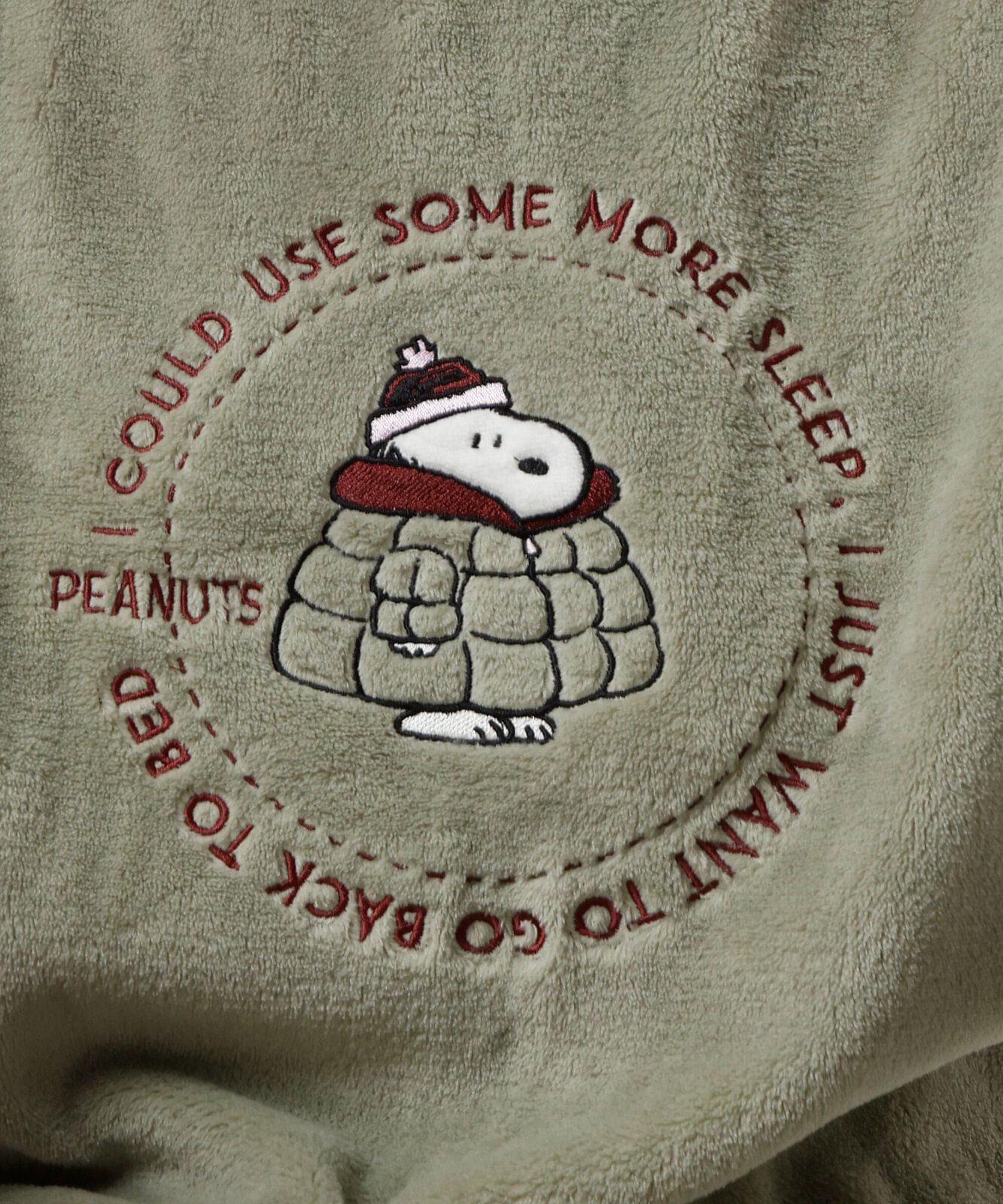 pijama longo feminino fleece snoopy verde