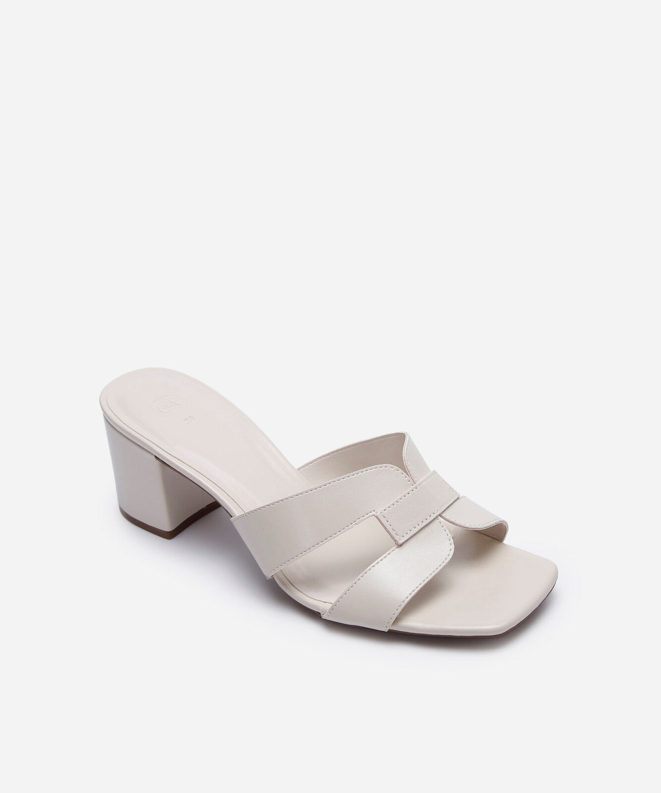 tamanco feminino com recorte oneself off white