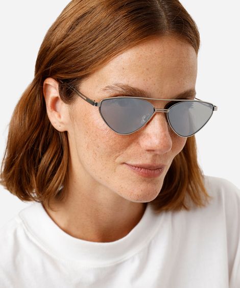 óculos de sol gatinho triton feminino prata