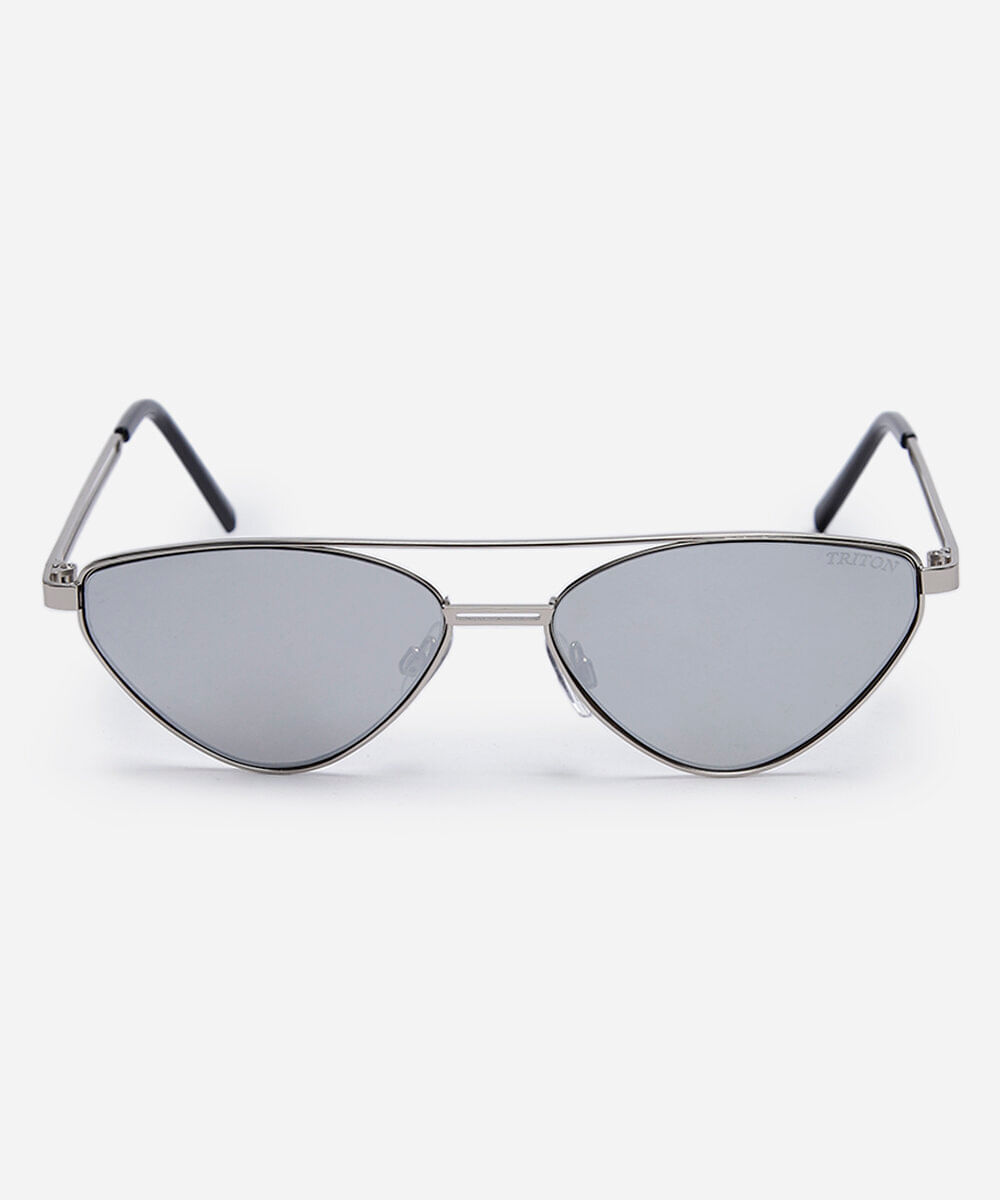 óculos de sol gatinho triton feminino prata