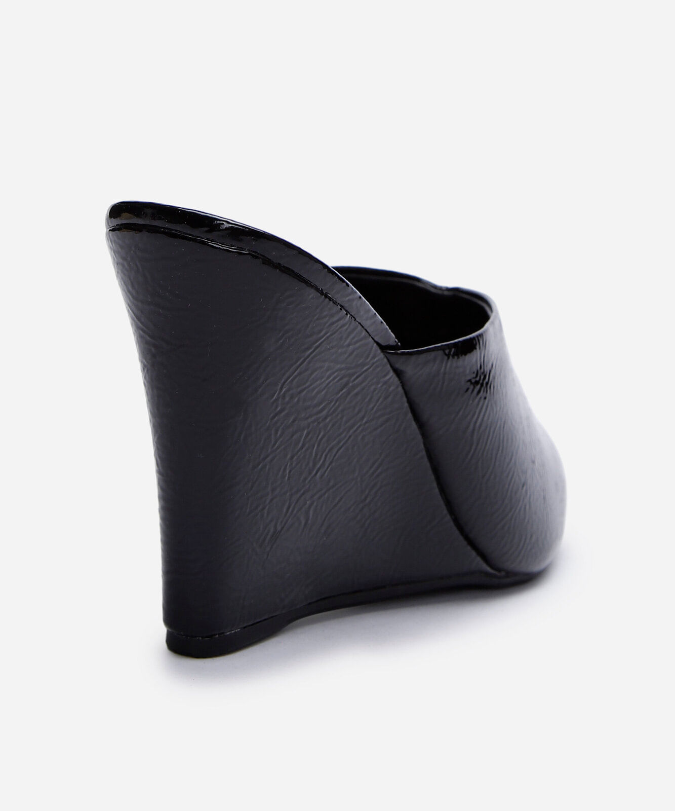 scarpin mule salto anabela preto