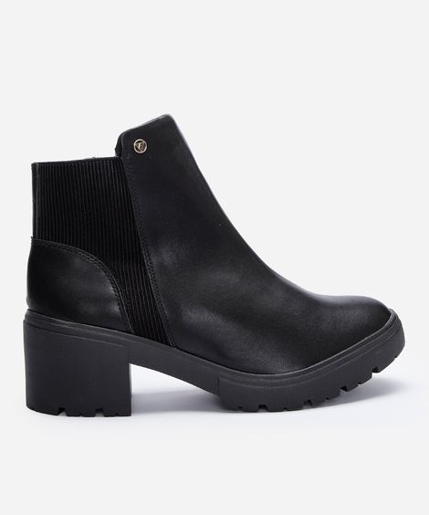 bota chelsea  cano curto via uno tratorada preta