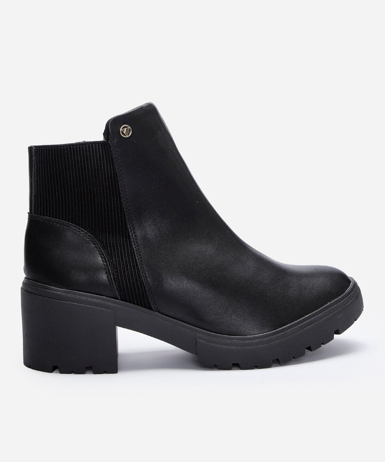 bota chelsea  cano curto via uno tratorada preta