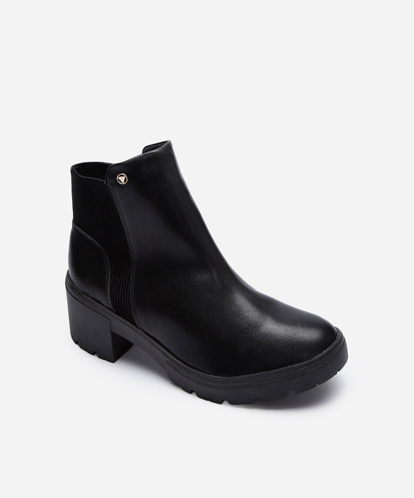 bota chelsea  cano curto via uno tratorada preta