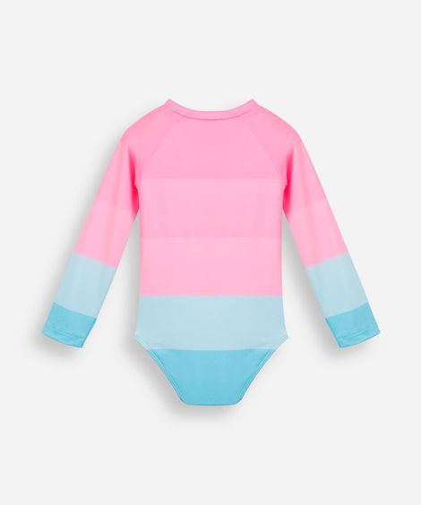 maiô infantil hello kitty listrado colorido