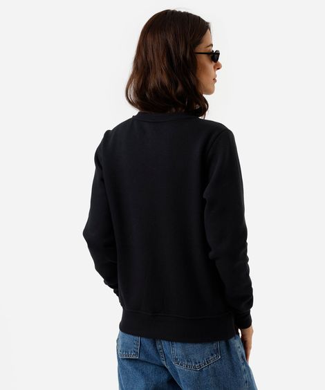 blusão feminino de moletom snoopy preto