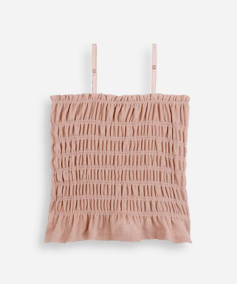 regata juvenil com alça removível lastex bege