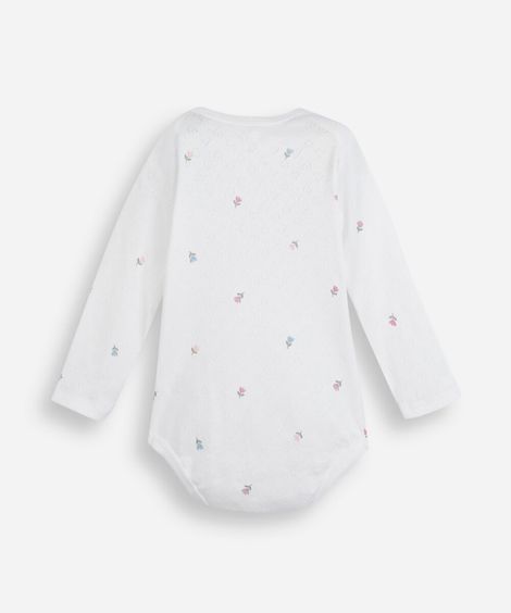 kit de 2 bodies infantil de algodão manga longa colorido