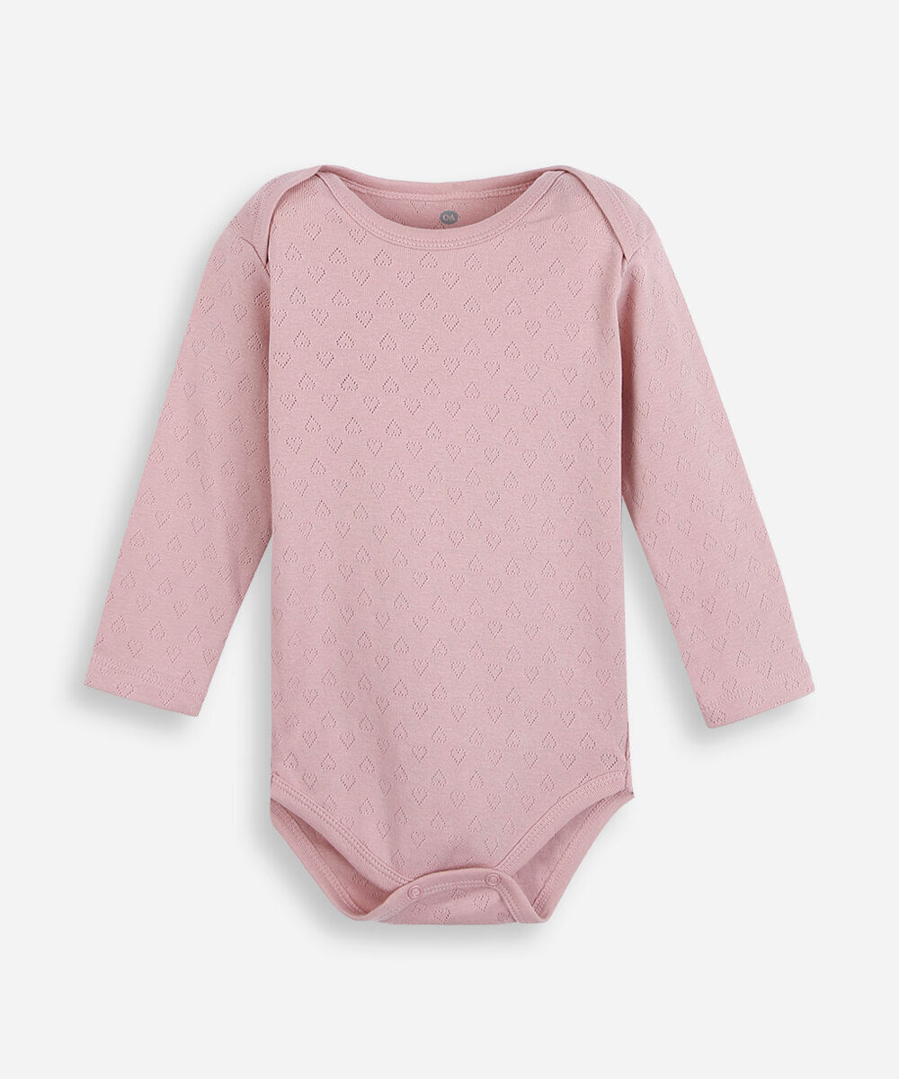kit de 2 bodies infantil de algodão manga longa colorido
