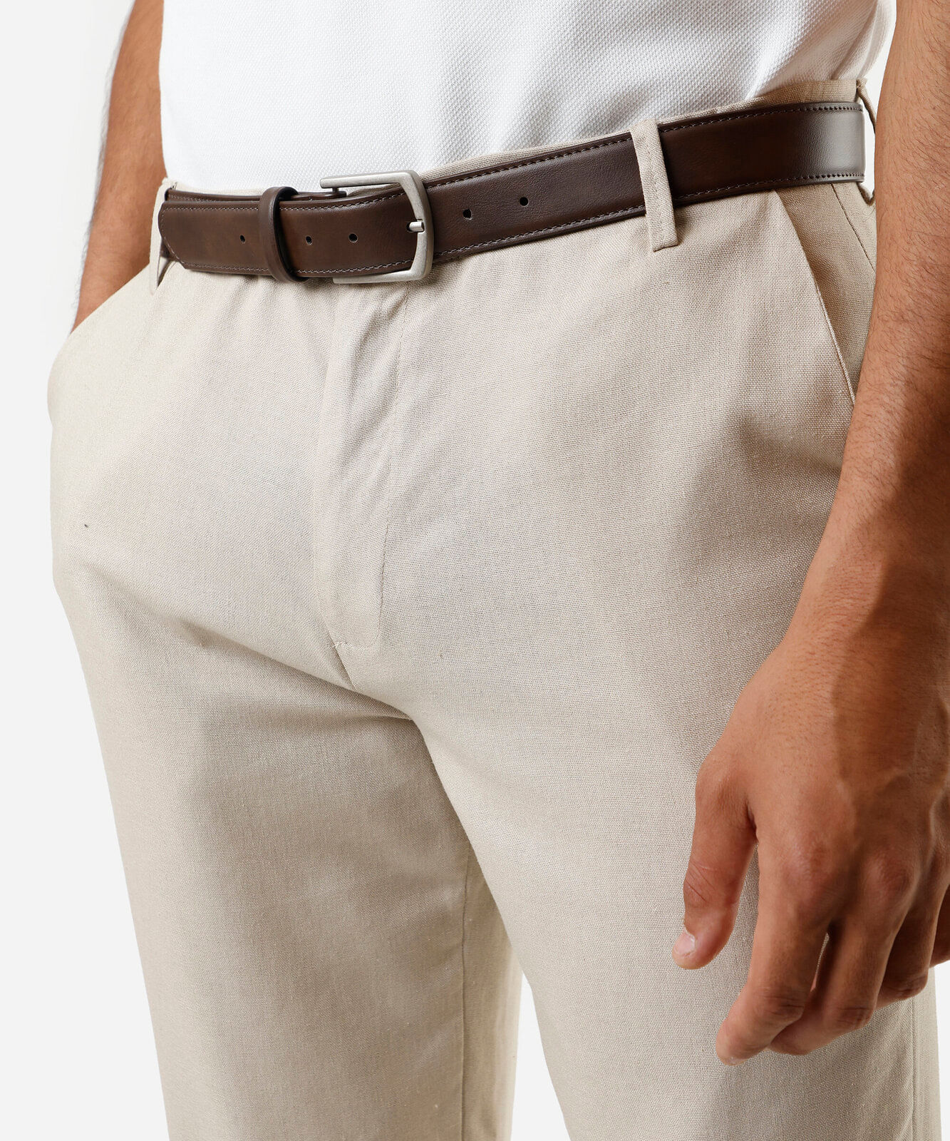 cinto masculino fosco marrom