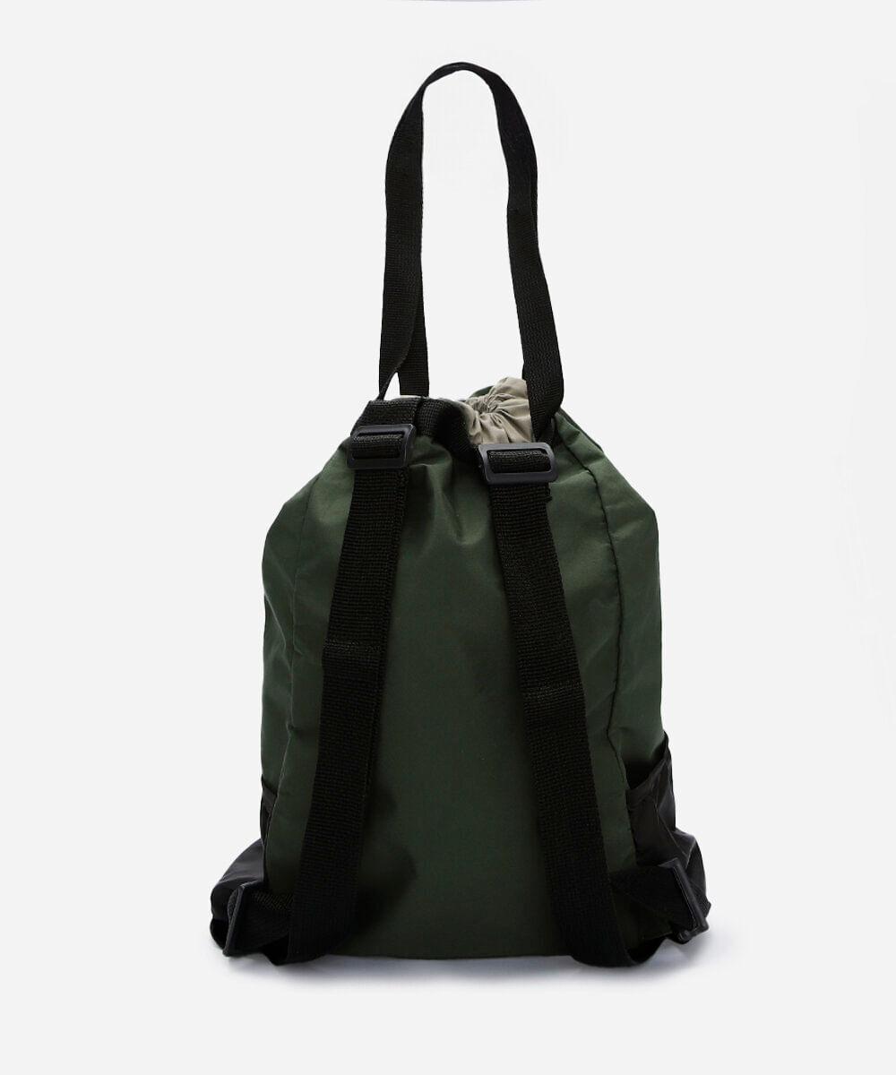 mochila saco verde