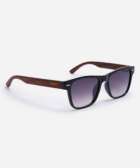 óculos de sol masculino quadrado de acetato triton preto