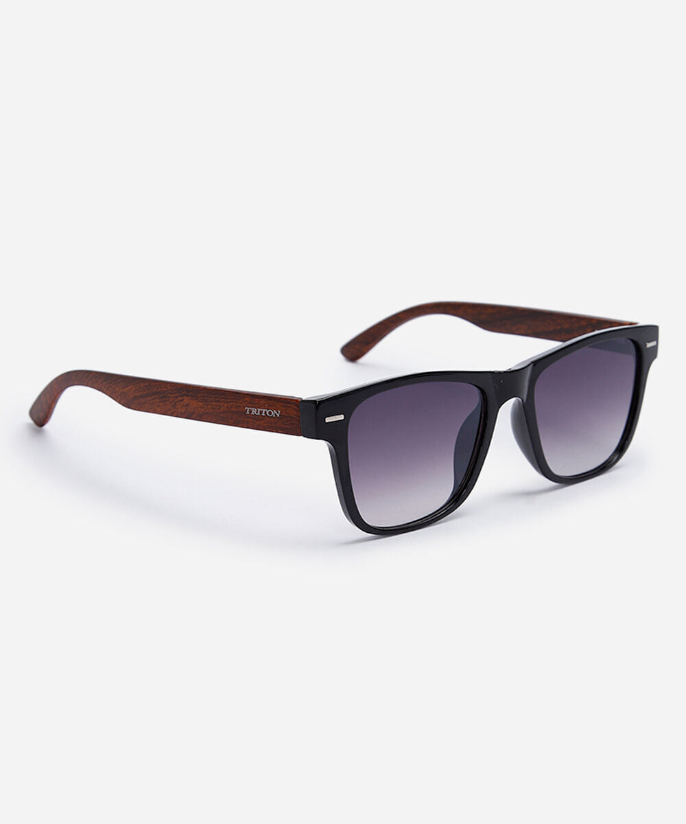 óculos de sol masculino quadrado de acetato triton preto